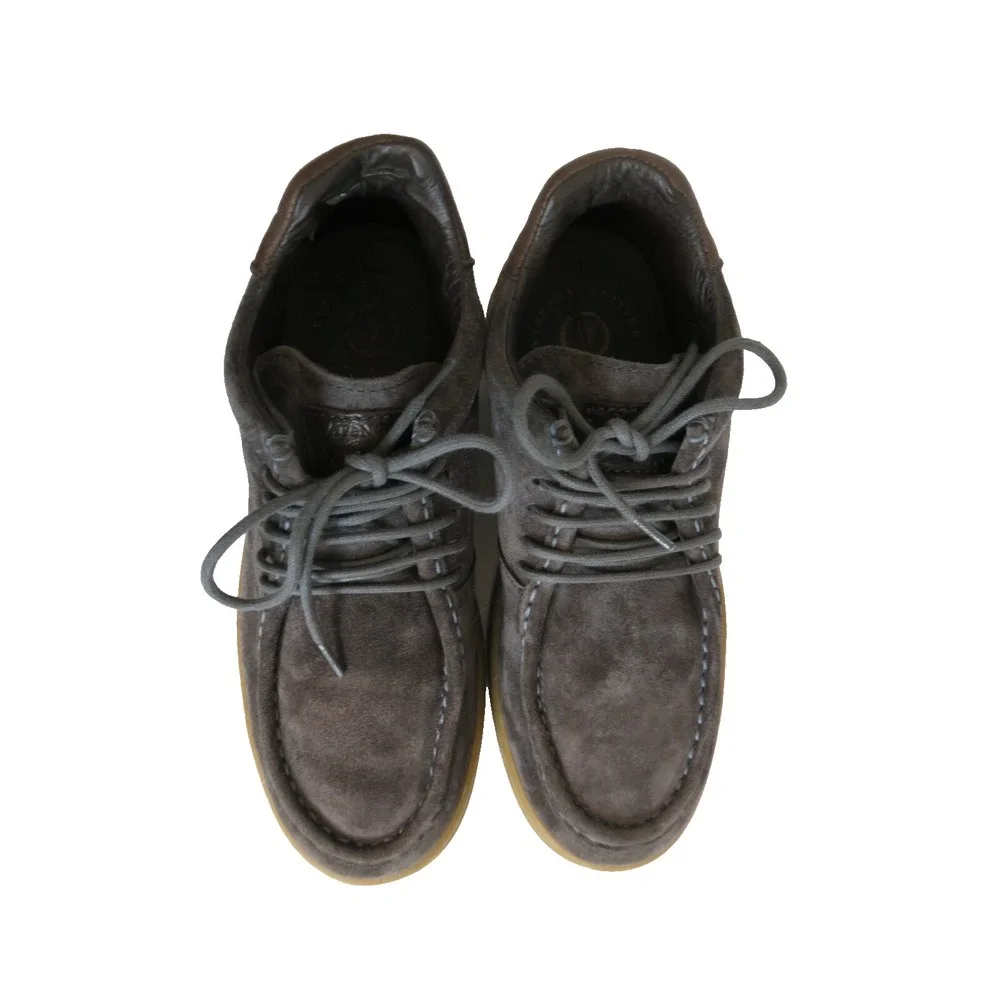 Cafenoir Men's Gray Suede Leather Lace‎ Up Desert Boots Sz 40 US 7.5